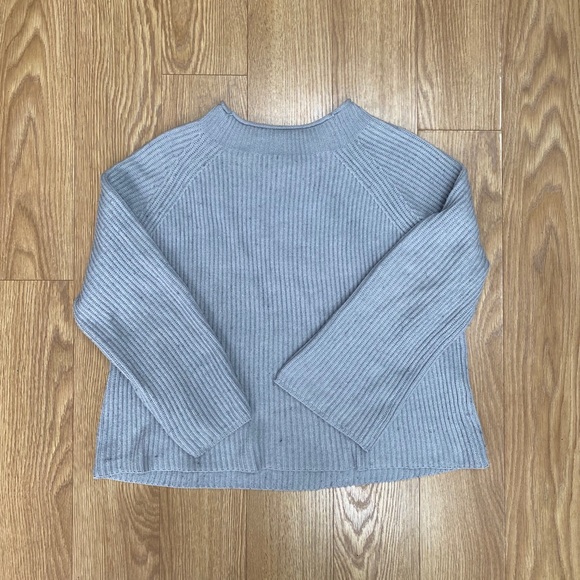 MANGO knit blue-grey sweater - Picture 4 of 5